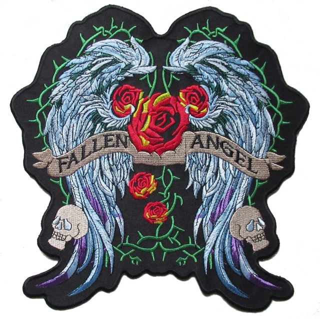 Patch Dorsal Brodé Loup Bleu - Thermocollant - 21,5 X 20 Cm - 100% Polyester - Personnalisation Vêtement - 14