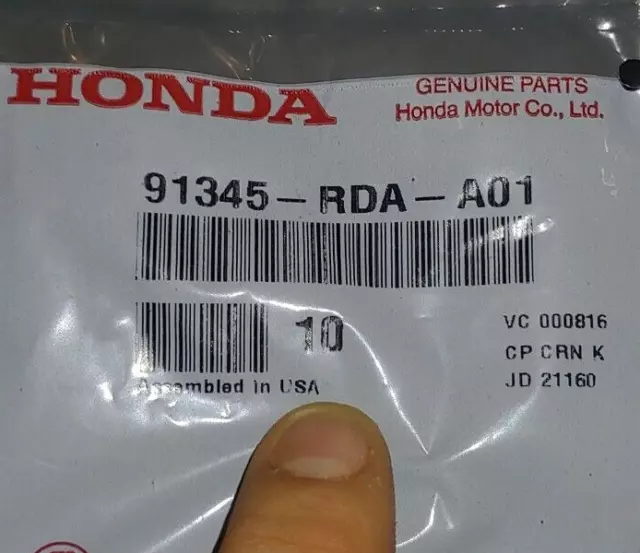 Oem Honda Acura Power Steering Pump Inlet & Outlet O-Ring Seals New 2Pc Kit 3