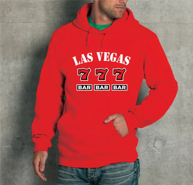 Felpa Con Cappuccio "  Las Vegas " America Usa Uomo Donna Unisex Casino'