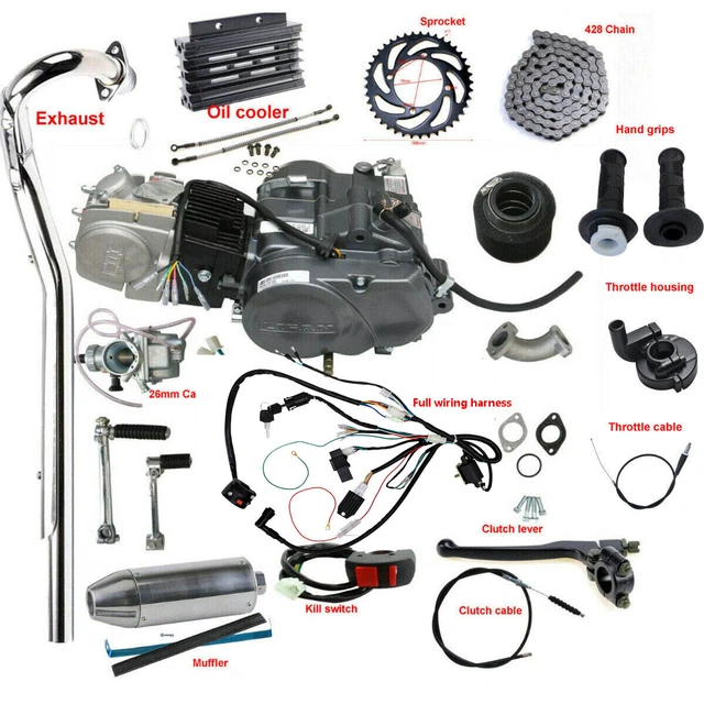 KIT MOTEUR LIFAN 140cc pour Pit Bike Honda Trail CT70 CRF50 CT90 Apollo