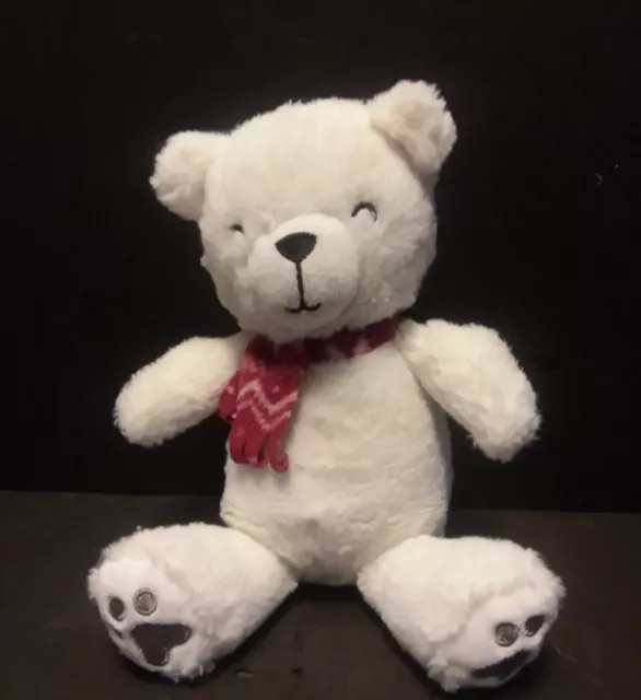 Animal Adventure Target White Teddy Bear Red Scarf Plush Toy Stuffed Animal 2019