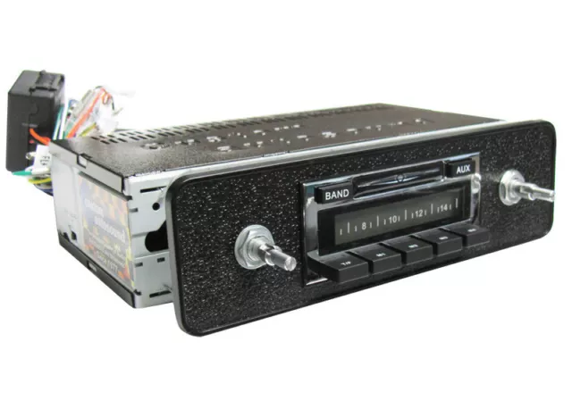 Vintage Look NEW Stereo Radio AM FM w/ AUX for iPod/iPhone/MP3 VW Bug Beetle Bus 2