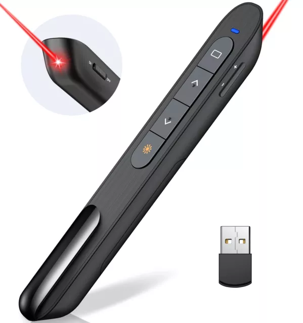 Power point Presentation Remote Wireless USB PPT Presenter Laser Pointer Clicker 2