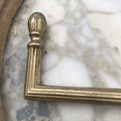Vintage French Antique Brass Drapery Curtain Holdback Towel Hook Victorian 6” 3