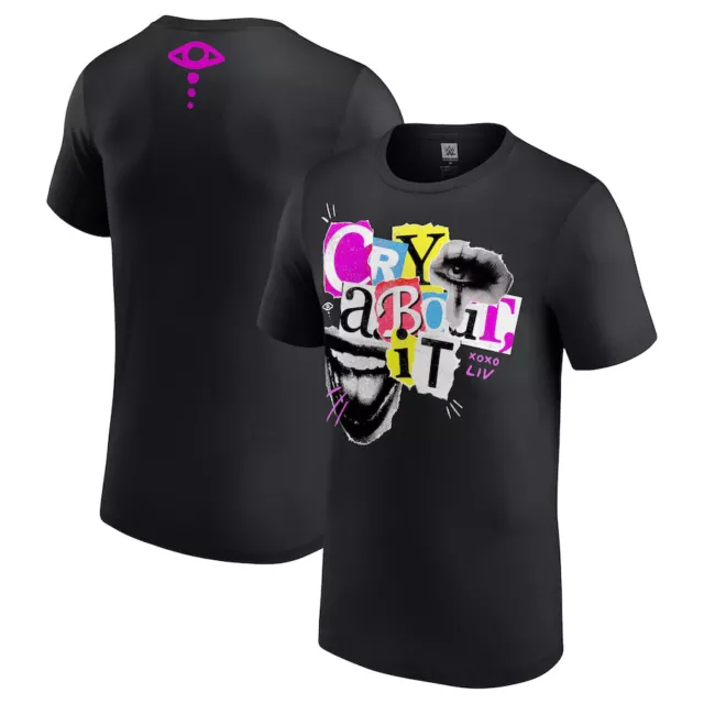 WWE Black Liv Morgan Cry About It T-Shirt *NEU* Official Shirt