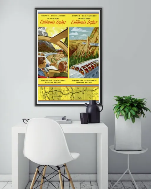 1960 California Zephyr Train Brochure POSTER! (up to 24" x 36") - Vintage Travel