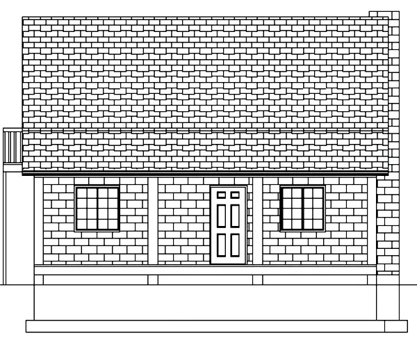20 x 30 Cabin Plans with Porch, Loft, Basement and Fireplace