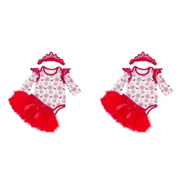 2 Sets Neugeborenen Weihnachten Tutu Neugeborenen Tüll Rock