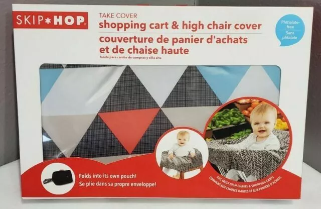 NIB: SKIP HOP Shopping Cart & High Chair Cover, Triangle Pattern