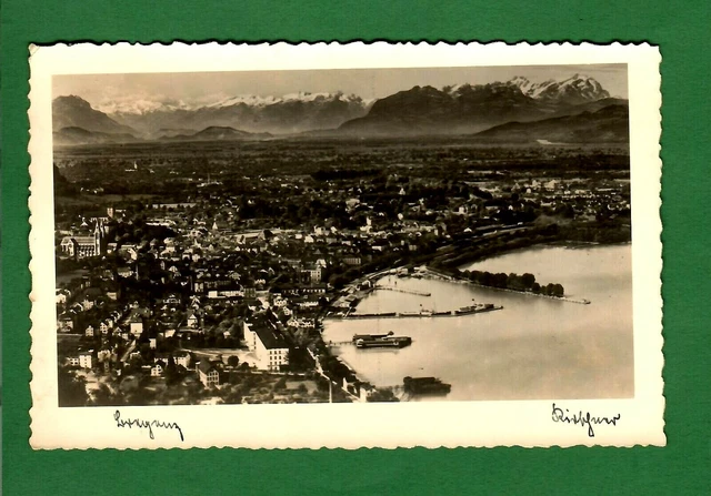 AK Bregenz --Panorama  am Bodensee mit Alpen Voralberg-- um 1946 (K)