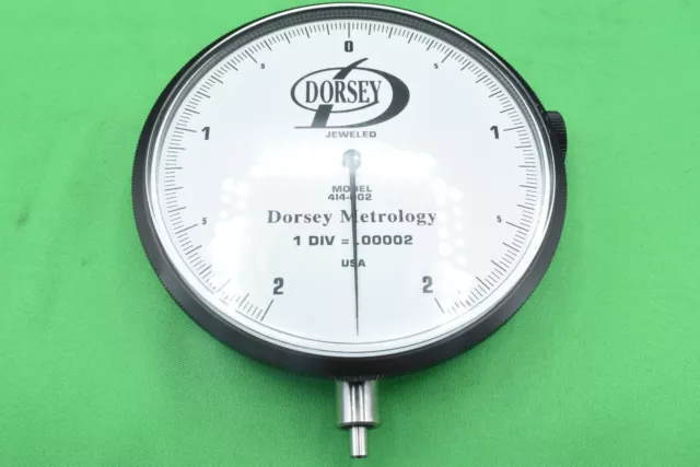 Dorsey Gage Jeweled Large Face Dial Indicator 414-002  .00002" - Excellent