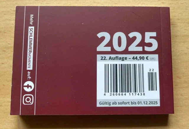 SCHLEMMERBLOCK GUTSCHEINBUCH 2025 - Leverkusen / Rheinisch- Bergischer