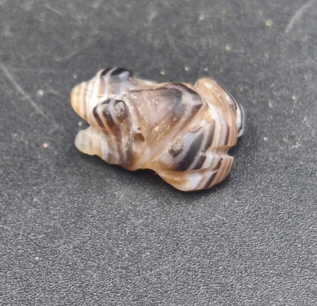Original Ancient Agate frog Figure Animal Bead Pendant Ancient Pyu Culture Burma