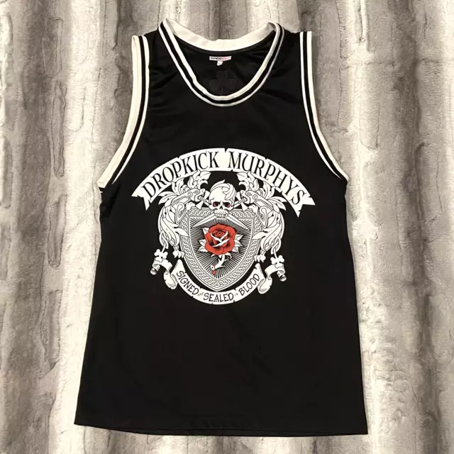 DROPKICK MURPHYS Signed Sealed Blood Punk Concert Basketball Jersey Medium Shirt