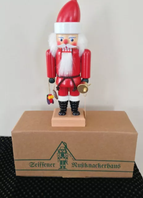 NEW Old Stock Ulbricht Nutcracker Santa Claus With Bell Seiffener Nubknackerhaus