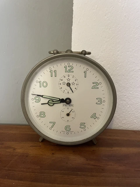 Orologio Sveglia Vintage Peter Anni '60 Funzionante