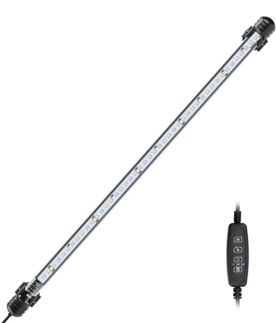 NICREW Submersible Aquarium Light, Underwater LED Fish Tank Light with Inline