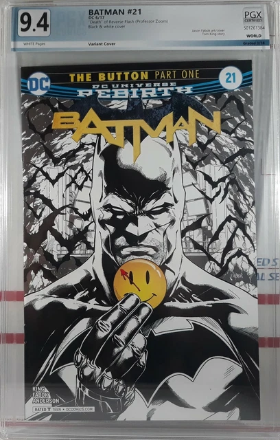 💥 Pgx 9.4 Nm Batman #21 Fabok Partial Sketch Variant Wp Cgc The Flash Dc Comics 💥 Pgx 9.4 Nm Batman #21 Fabok Partial Sketch Variant Wp Cgc The Flash Dc Comics