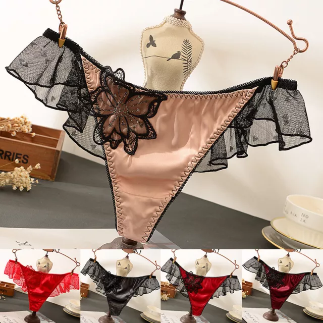 SEXY SILK SATIN Gstring Knickers Thong Panties Ladies Underwear for Women  S~XL £5.71 - PicClick UK