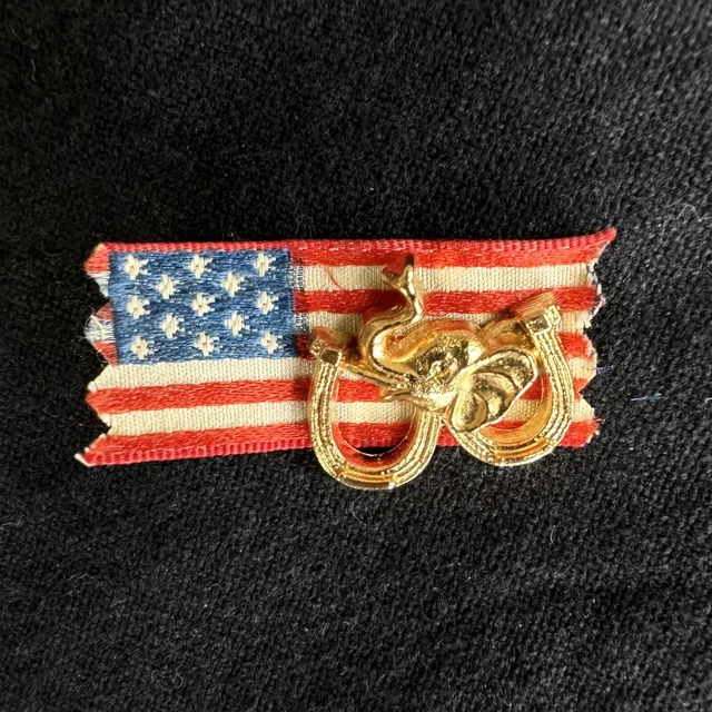 Vintage Republican Elephant Pin 1960’s Political Pin Gulf Oil Advertisement