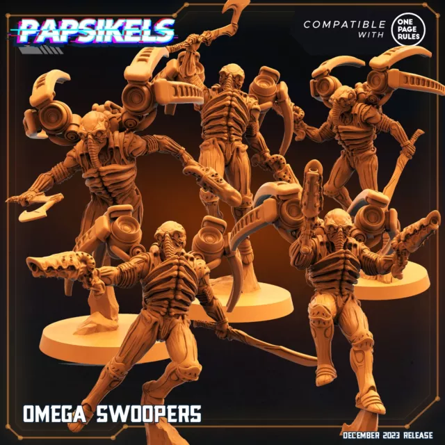 Omega Army Miniatures (Full Set) | Sci-Fi Miniature | Papsikels 2
