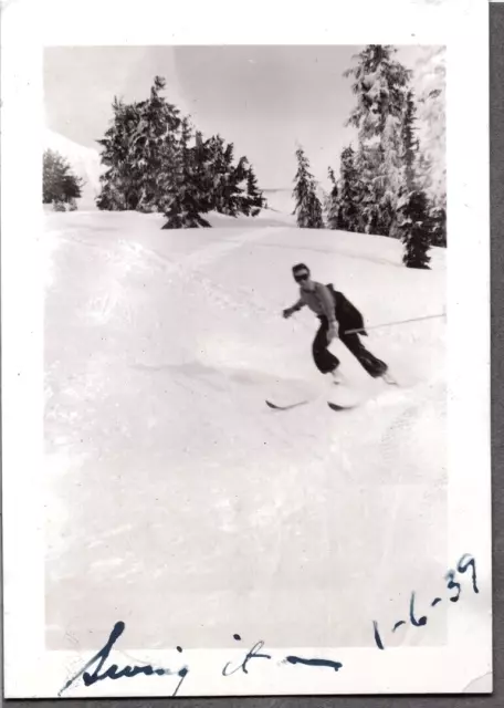 Vintage Photograph Mt. Hood Girls Ski Skiing Fashion Portland Oregon Old Photo