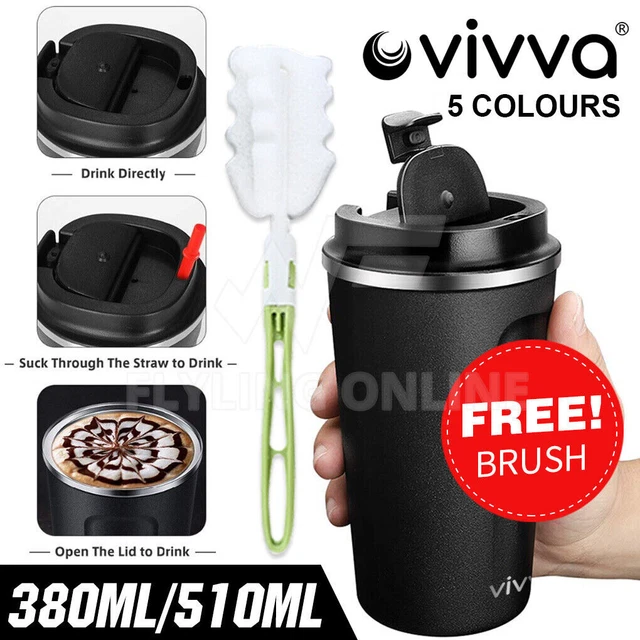 Coffee Mug Stainless Steel Double Wall Leakproof Travel Cup Insulated Reusable