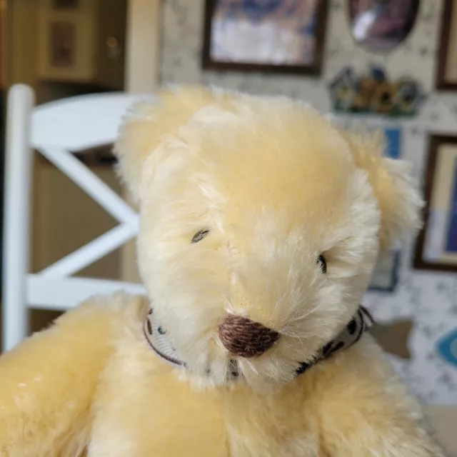 Light Blond Mohair 1990's Merrythought Teddy Bear Shropshire England UK 12in EUC