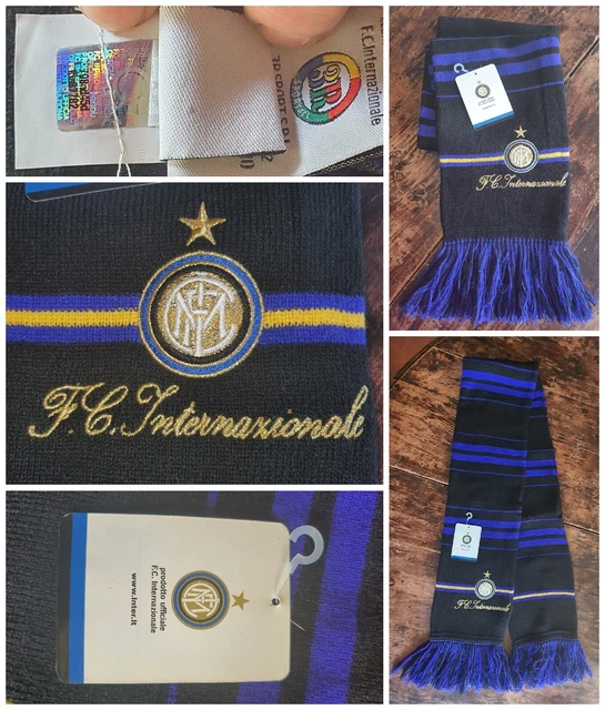 Sciarpa Ufficiale Inter 2021 - Licenza FC Internazionale, Nero Azzurro, 100% Acrilico - Foto 6