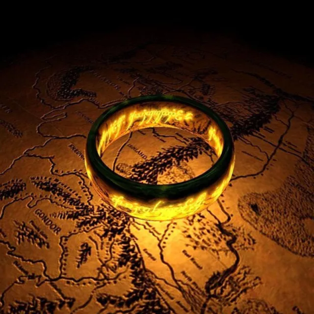 Il Signore degli Anelli da uomo alla moda The One Ring Anello in acciaio...