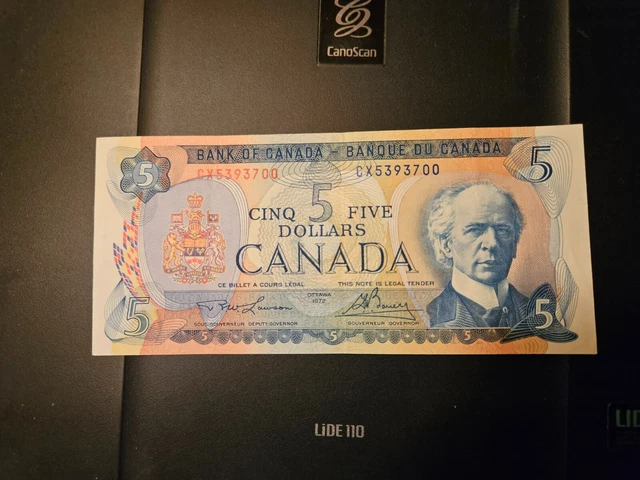 1972 $5 Dollar Bank of Canada Banknote CX5393700 VF-EF Crisp