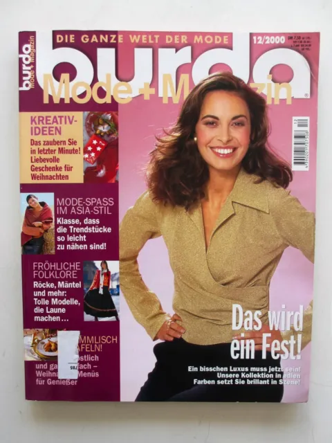 Burda Mode & Magazin Schnittmusterheft 12/2000 mit Schnittbogen und Nähjournal