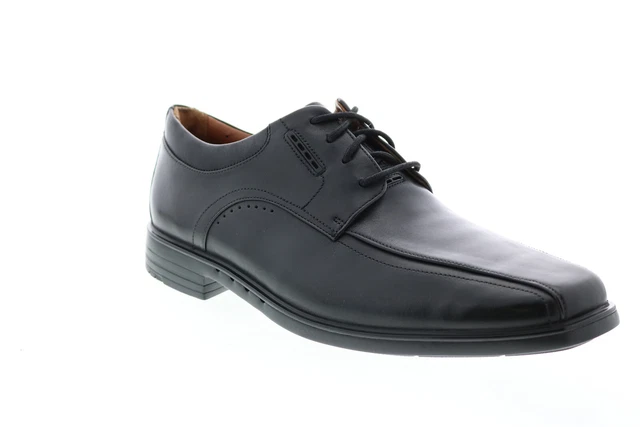 Clarks Un Kenneth Bicycle Toe Oxford richelieu pour hommes en cuir noir 41.5