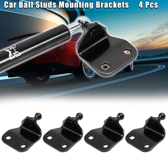4pcs 10mm Car Ball Studs Mounting Brackets for Gas Struts Shocks 57x42x23mm