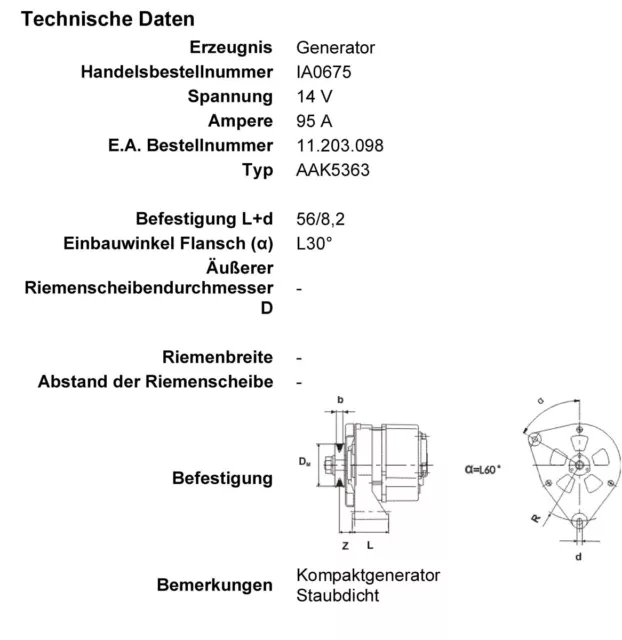 MAHLE | Lichtmaschine | Steyr | Schlepper mit Klimaanlage | Originaln. IA0675