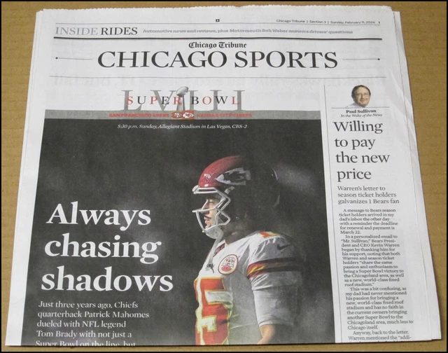 2/11/2024 CHICAGO TRIBUNE Super Bowl LVIII Preview Patrick Mahomes