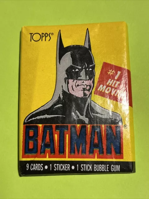 1989 Topps Batman (1st Series) Trading Cards. (1) Sealed Wax Pack. Vintage!