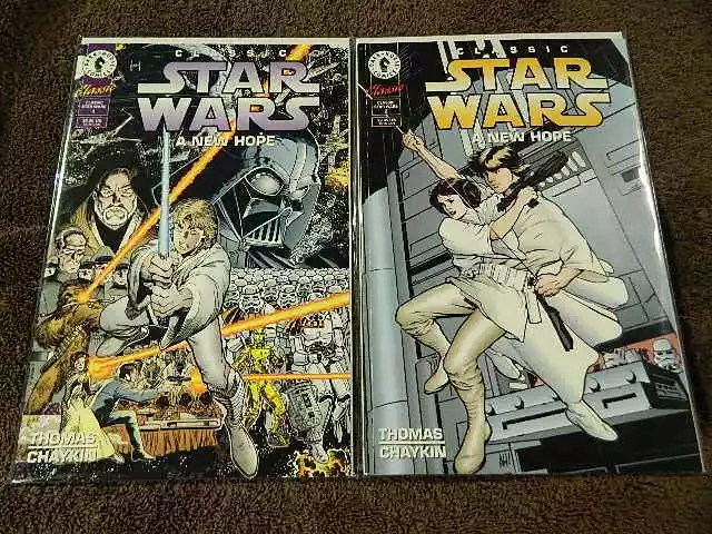 1994 DARK HORSE Comics STAR WARS A New Hope #1-2 Complete Limited Series - VF/NM
