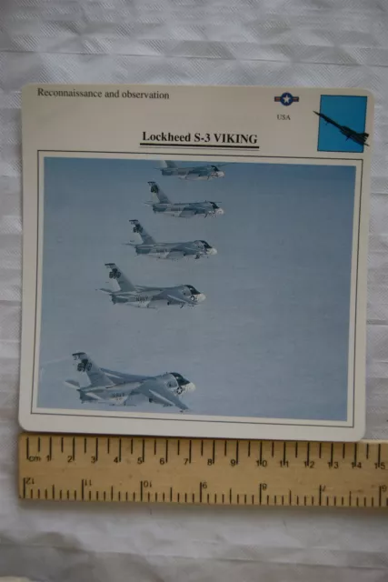 Lockheed S-3 Viking - USA - Reconnaissance & Observation - Collectors Club Card