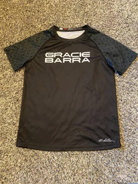 Gracie Barra Jiu Jitsu Rashguard - Youth Large Black Rash Guard Equipe