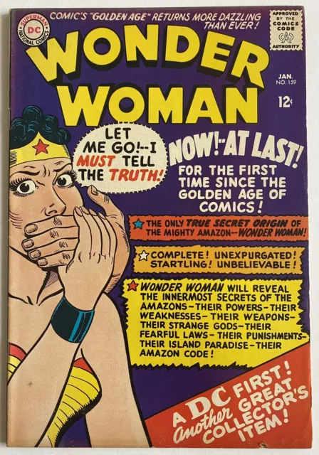 Wonder Woman 159 Origin! Robert Kanigher, Ross Andru & Mike Esposito!