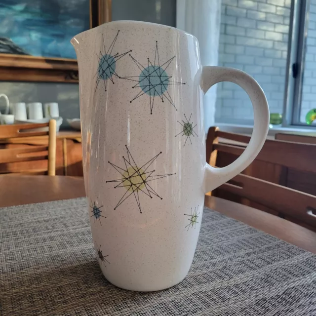 Franciscan Atomic Starburst Mid Century Modern 56 oz 9 5/8" Tall Pitcher ☆Minty☆