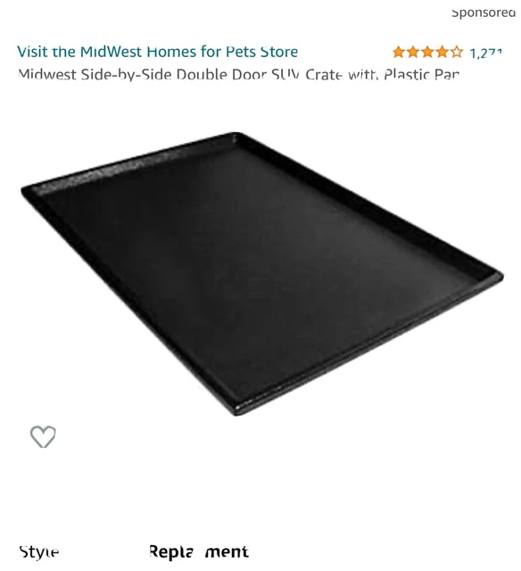 MIDWEST SIDEBYSIDE DOUBLE Door SUV Crate with Plastic Pan 36Inch by