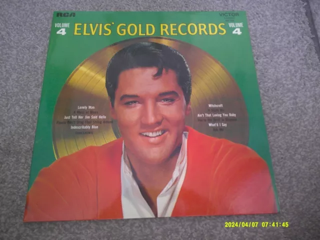 ELVIS PRESLEY Elvis Gold Records Vol 4 1972  RCA VIC ORANGE LABEL  France  MINT