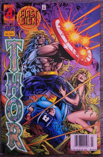 Thor #496 - Low Print 1996 Newsstand Variant - Marvel Comics - Captain America