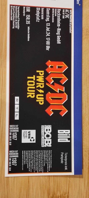 1 BILLET / place fosse debout concert AC/DC 13 juillet 2024 Hockenheim ...