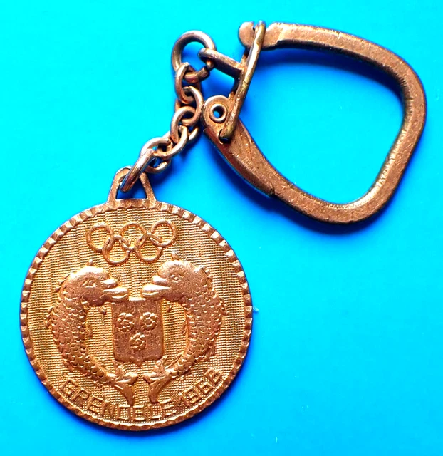 Porte clé ancien Jeux Olympiques Grenoble 1968 - Boutique Vintage