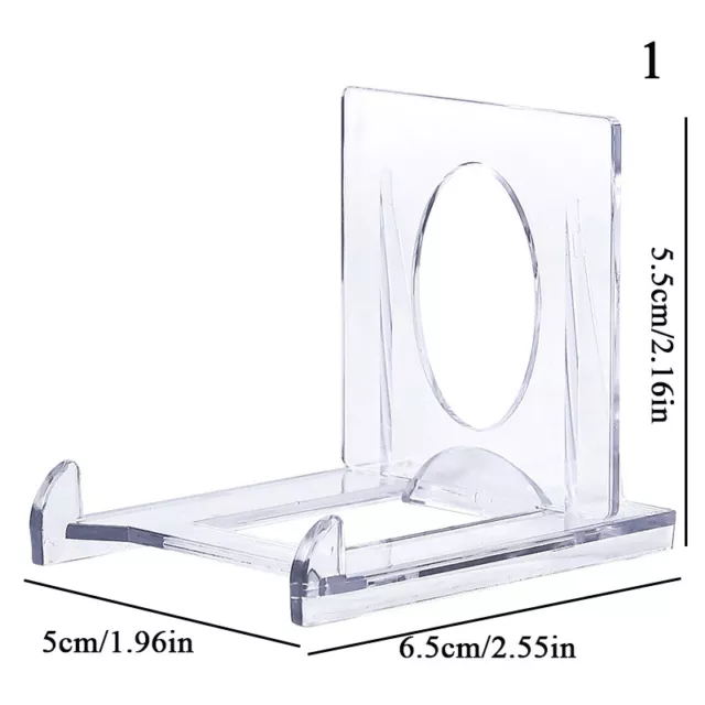 Clear Acrylic Display Easels Adjustable Plate Holder Stand Picture Frames Rack `