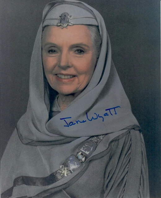 Autografo Originale Jane Wyatt come Amanda, madre di Spock di Star Trek, 20x25cm