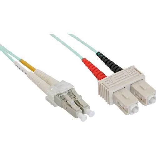 10 cavi duplex InLine® fibra ottica, LC/SC 50/125μm, OM3, 5 m